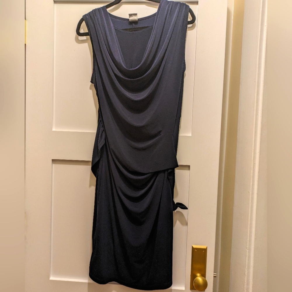 JW Maternity Navy Scoop Neck Dress